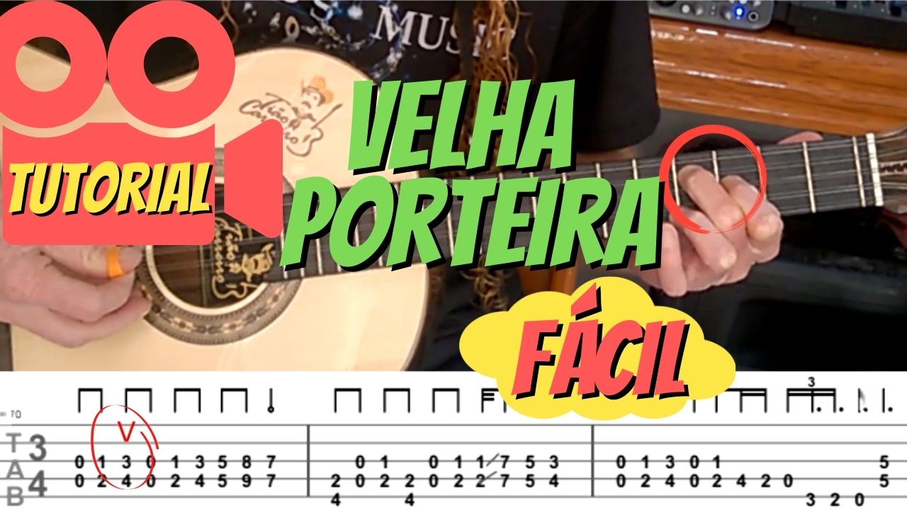 VÍDEO AULA: VELHA PORTEIRA LOURENÇO E LOURIVAL - VIOLA CAIPIRA PARA ...