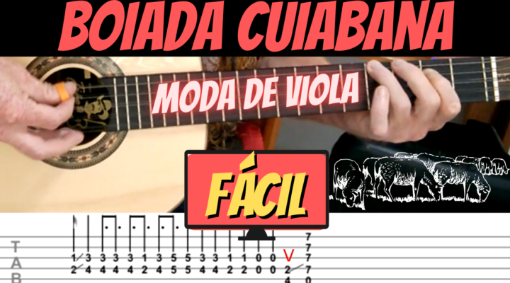 VÍDEO AULA: BOIADA CUIABANA TIÃO CARREIRO E PARDINHO – MODA DE VIOLA (FÁCIL)