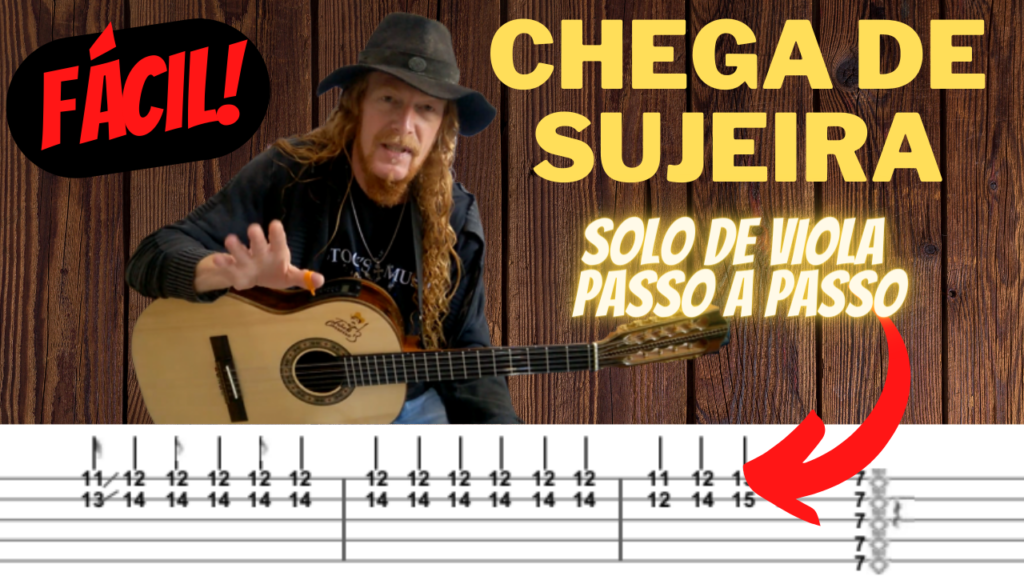 Aula de viola - chega de sujeira - solo